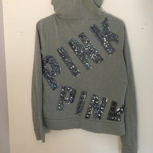 Gray Cropped PINK Jacket